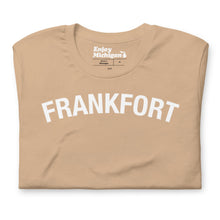 Load image into Gallery viewer, Frankfort Unisex T-shirt  Enjoy Michigan Tan S 