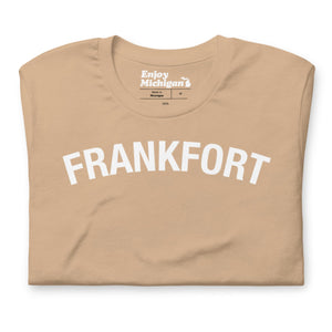 Frankfort Unisex T-shirt  Enjoy Michigan Tan S 