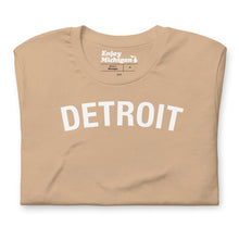 Load image into Gallery viewer, Detroit Unisex T-shirt  Enjoy Michigan Tan S 