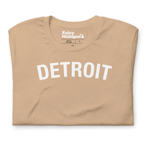 Detroit Unisex T-shirt  Enjoy Michigan Tan S 