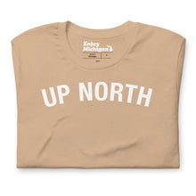 Load image into Gallery viewer, Up North Unisex T-shirt  Enjoy Michigan Tan S 