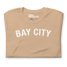 Load image into Gallery viewer, Bay City Unisex T-shirt  Enjoy Michigan Tan S 