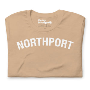 Northport Unisex T-shirt  Enjoy Michigan Tan S 