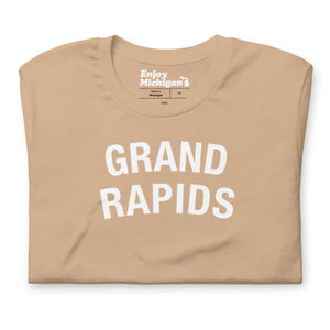 Grand Rapids Unisex T-shirt  Enjoy Michigan Tan S 