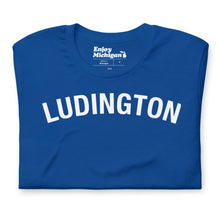 Load image into Gallery viewer, Ludington Unisex T-shirt  Enjoy Michigan True Royal S 