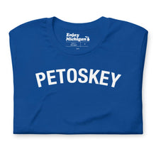 Load image into Gallery viewer, Petoskey Unisex T-shirt  Enjoy Michigan True Royal S 
