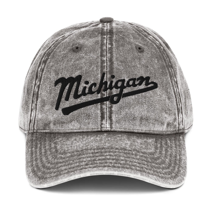 Michigan Vintage Cotton Twill Cap  Enjoy Michigan Default Title  
