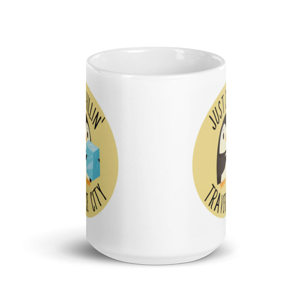Just Chillin' Traverse City 15 oz Ceramic Mug  Enjoy Michigan   