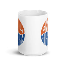 Load image into Gallery viewer, Enjoy Michigan 70&#39;s Retro Style 15 oz Orange and Blue Ceramic Mug  Enjoy Michigan   