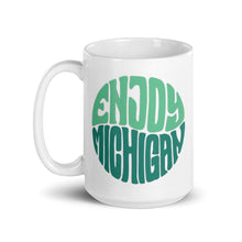 Load image into Gallery viewer, Enjoy Michigan Retro Style 15 oz Green Ceramic Mug  Enjoy Michigan   