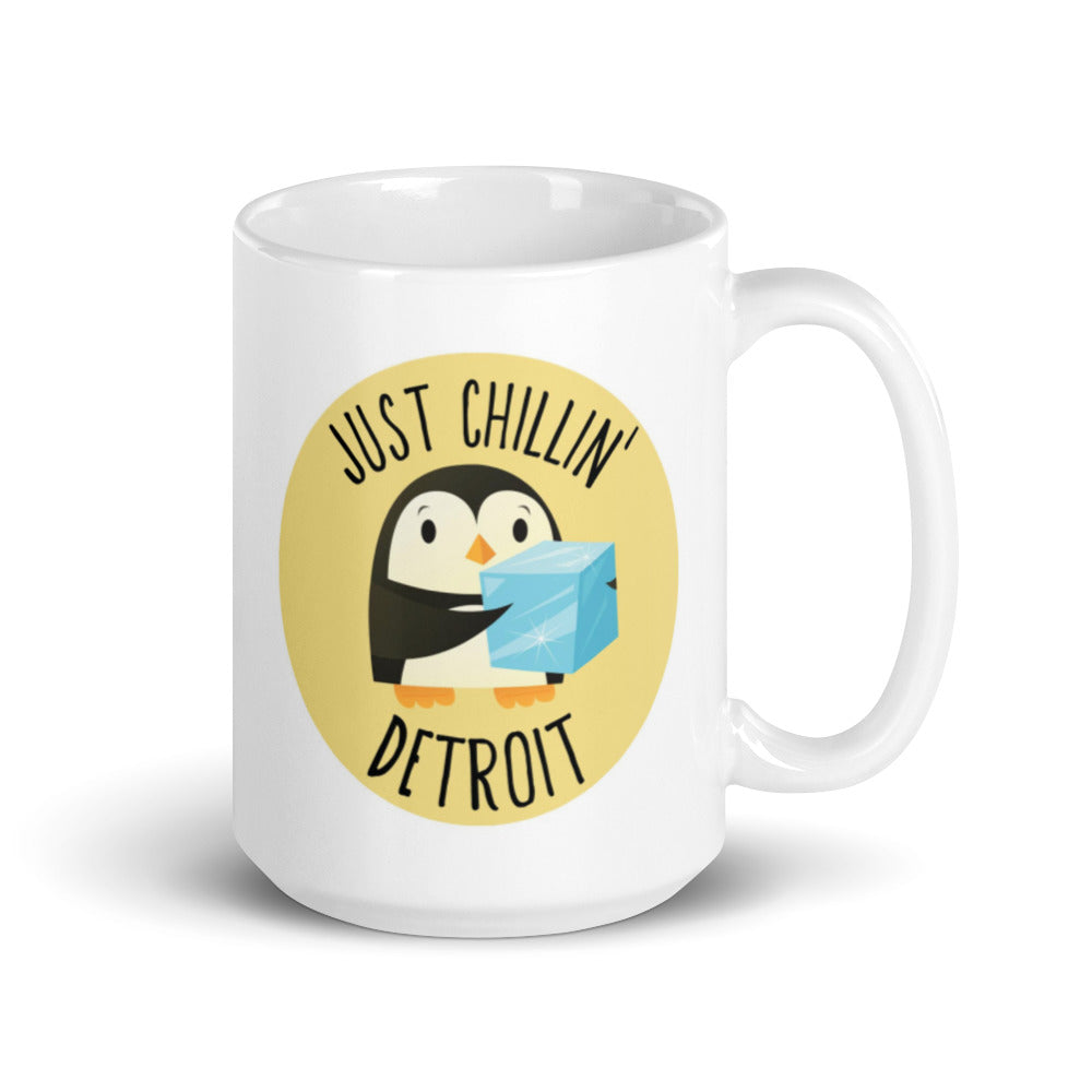 Just Chillin' Detroit 15 oz Ceramic Mug  Enjoy Michigan Default Title  