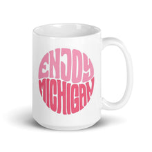 Load image into Gallery viewer, Enjoy Michigan 70&#39;s Retro Style 15 oz Pink Ceramic Mug  Enjoy Michigan Default Title  