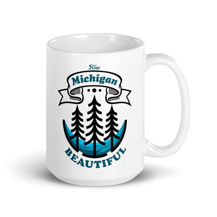 Keep Michigan Beautiful 15 oz Ceramic Mug  Enjoy Michigan Default Title  
