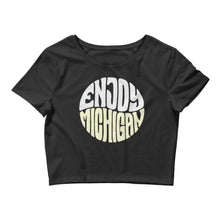 Load image into Gallery viewer, Enjoy Michigan Reto Women’s Crop Tee  Enjoy Michigan Black XS/SM 