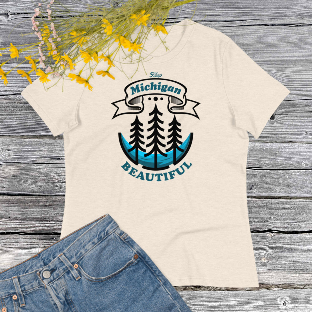 Keep Michigan Beautiful Women's Heather Prism Relaxed T-Shirt  Enjoy Michigan S  